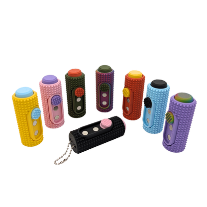 2 in 1 Fidget Toy Spiked Magnetic Slider, Press, & Click