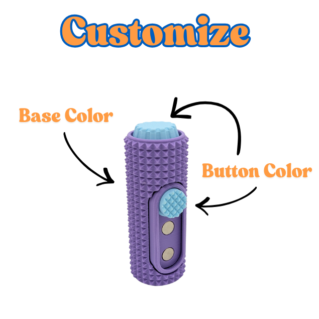 3 in 1 Fidget Toy Magnetic Slider, Spin, & Click